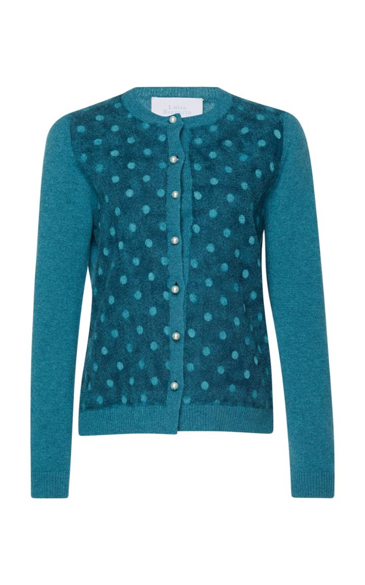 Luisa Beccaria Needled Cashmere Cardigan