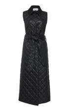 Gabriela Hearst Rodenko Quilted Longline Leather Vest Jacket