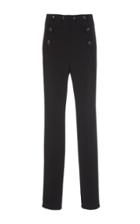 Alberta Ferretti Bi-stretch Wool Sailor Button Pant