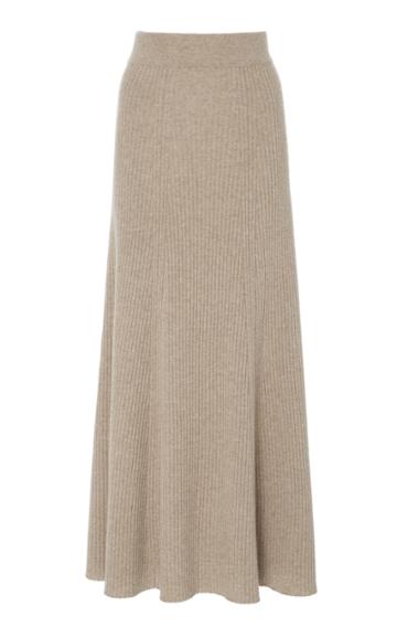 Marisa Witkin Ribbed Cashmere Midi Skirt