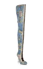 Rubeus Milano Cuissard Brocade Thigh High Boot