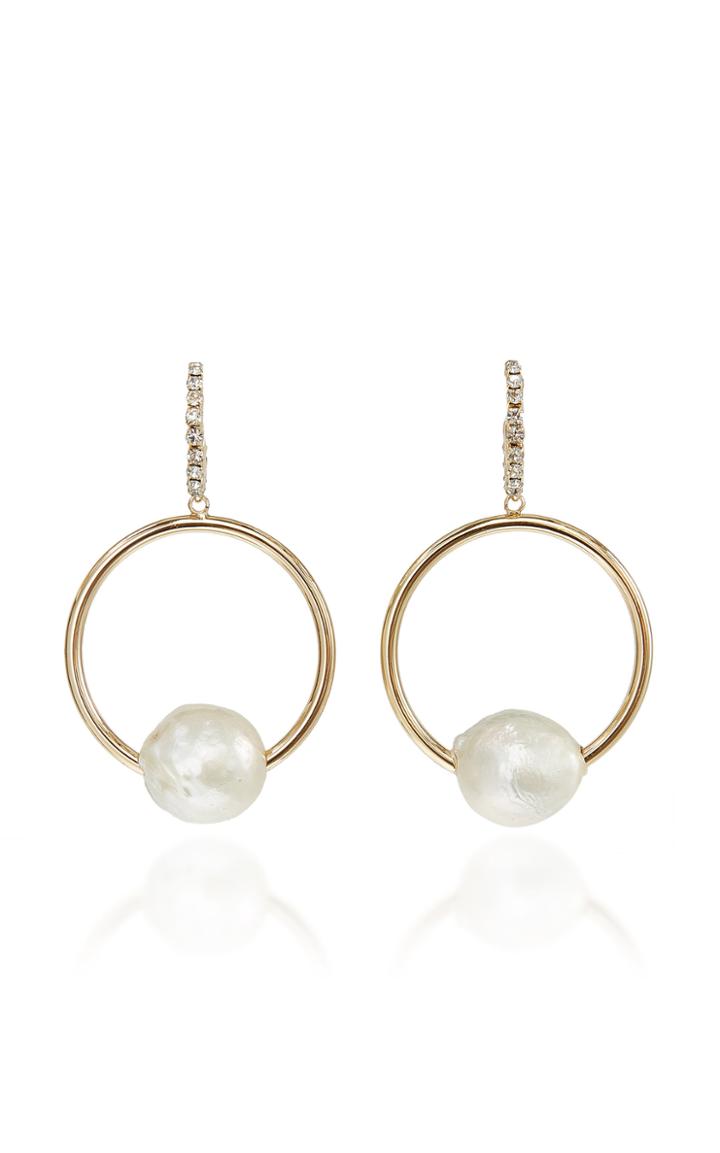 Dannijo Watts 10k Gold-plated Brass, Pearl And Glass Crystal Earrings