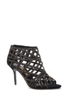 Burberry Studded Black Ebsworth Peep Toe Bootie