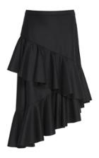 Isa Arfen Wool Flannel Flounce Skirt