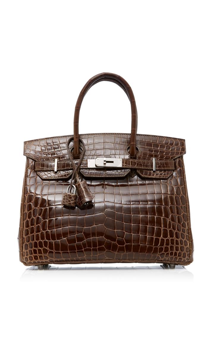 Heritage Auctions Special Collections Hermes 30cm Gris Elephant Shiny Nilo Crocodile Birkin