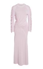 Cdric Charlier Ruched Knit Maxi Dress