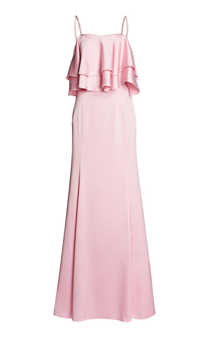 Moda Operandi Huishan Zhang Germaine Ruffled Satin Dress