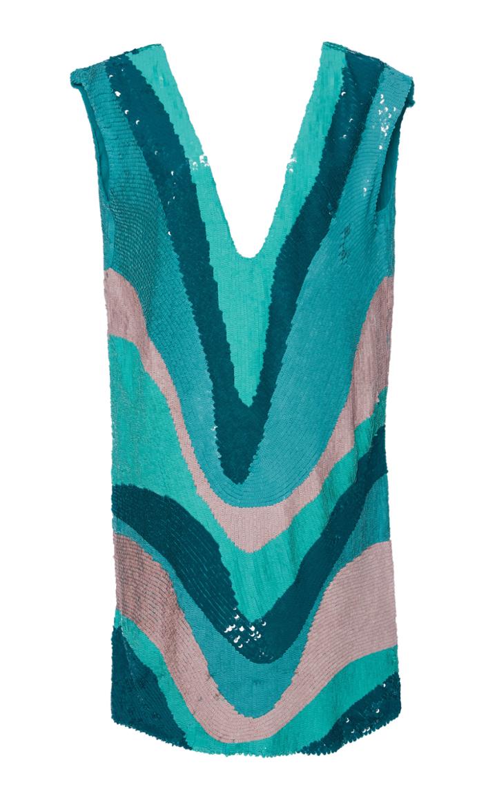 Jeffrey Dodd Plunging Sequin Dress
