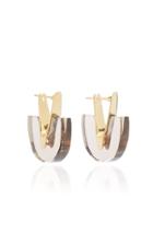 Kika Alvarenga Facetas 18k Gold And Quartz Earrings