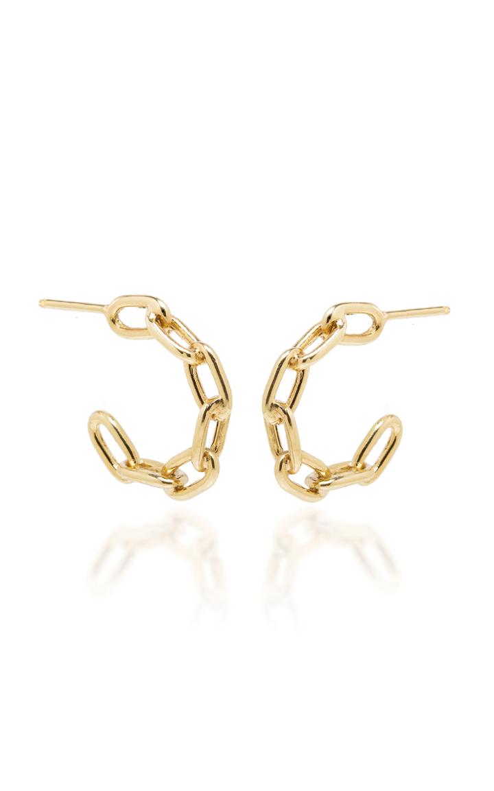 Zoe Chicco 14k Yellow Gold Mini Chain Hoop Earrings
