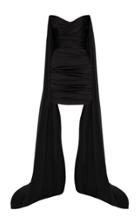 Alex Perry Tristan Cape-accented Crepe Strapless Dress