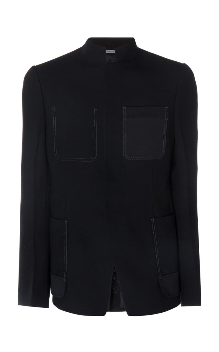 Lanvin Topstitch Detail Officer Jacket