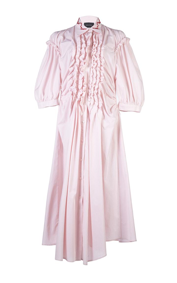 Simone Rocha Striped Frill Front Shirt Dress