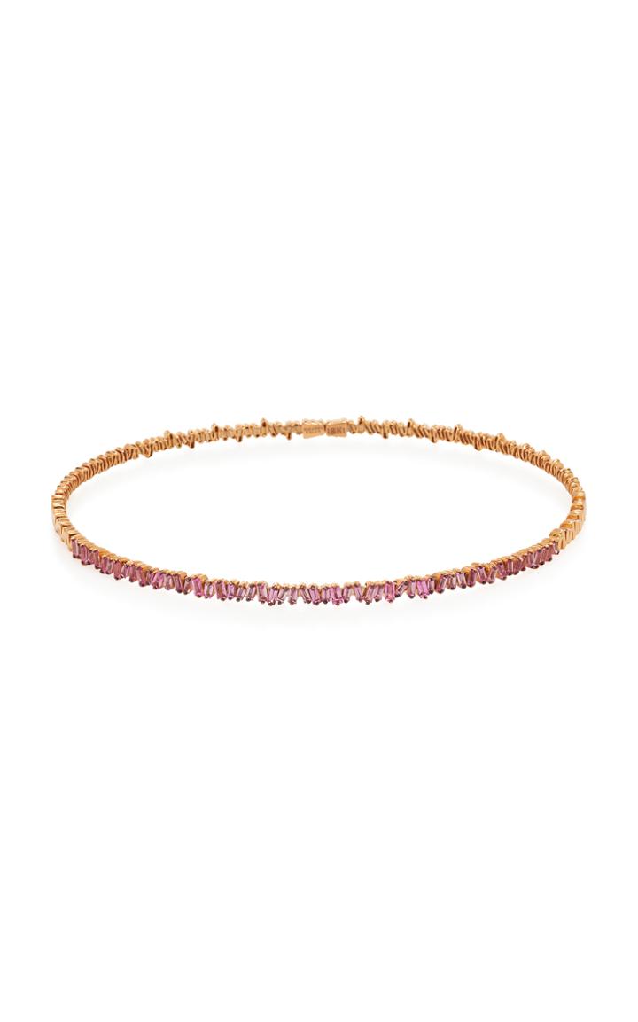 Suzanne Kalan Pink Sapphire Baguette Choker