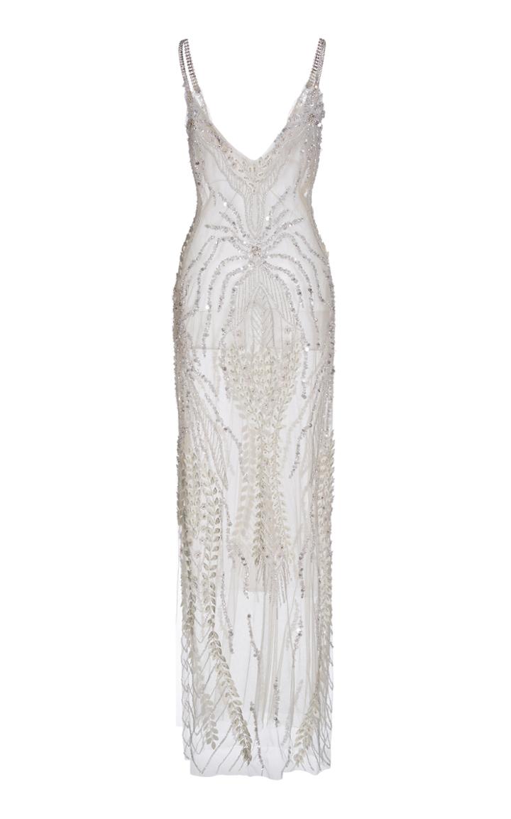 Moda Operandi Rodarte Bead-embellished Embroidered Chiffon Gown