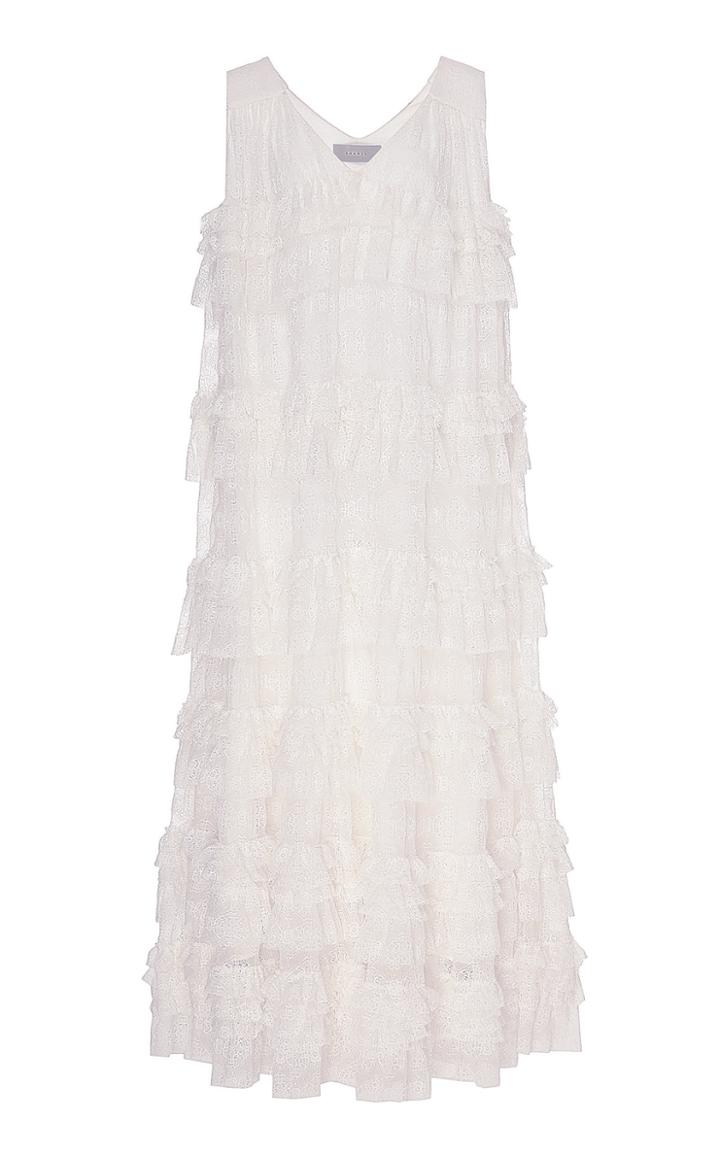 Moda Operandi Soonil Cream Lace Maxi Dress Size: 0