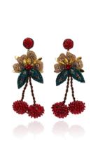 Deepa Gurnani Cherry Glass Drop Earrings