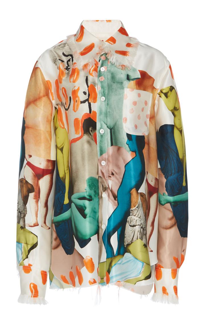Marni Long Sleeve Woven Top