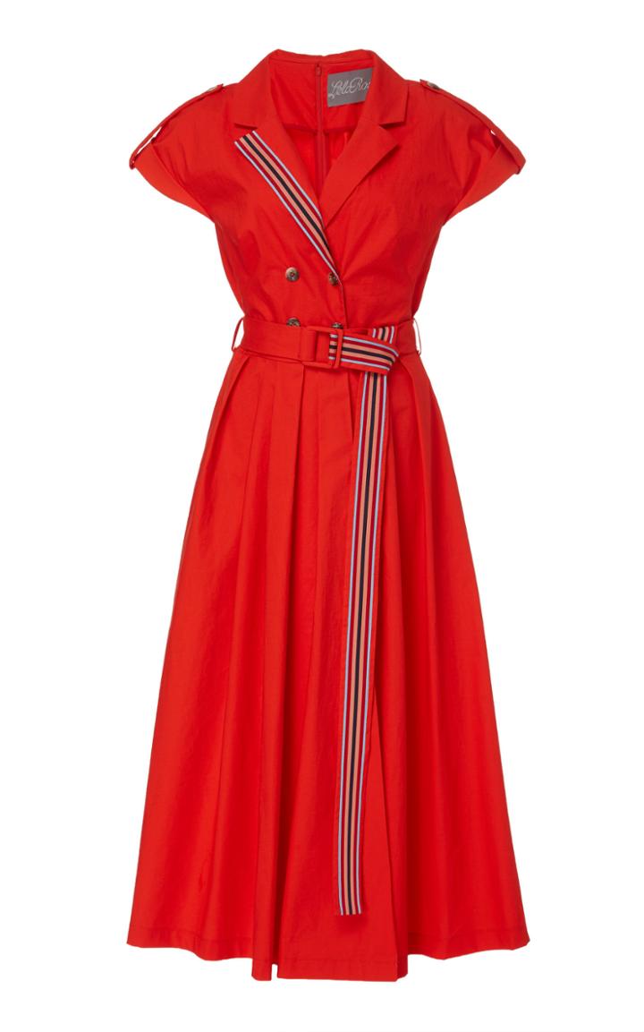 Lela Rose Double Breasted Shirt Dress