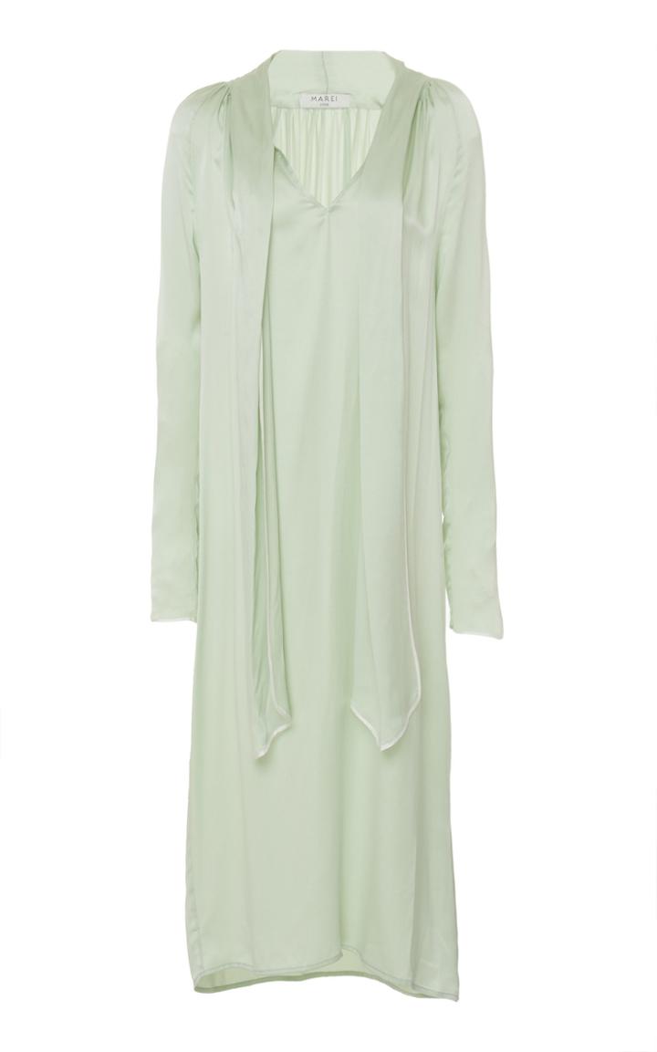 Marei 1998 Hortensia Silk Midi Dress