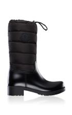 Moncler Ginette Leather Puffer Boots