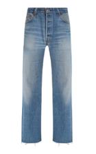 Re/done + Levis Frayed High-rise Straight-leg Jeans