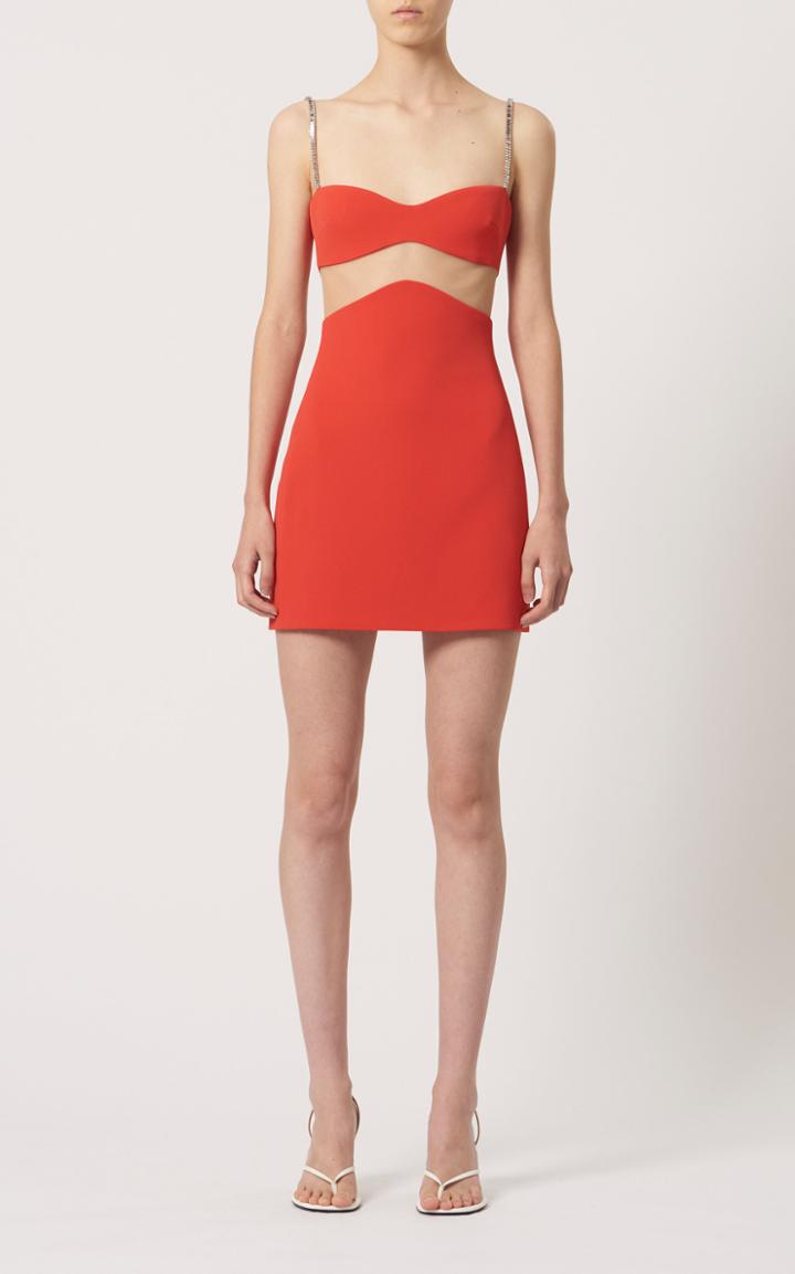 Moda Operandi David Koma Illusion-paneled Embellished Crepe Mini Dress
