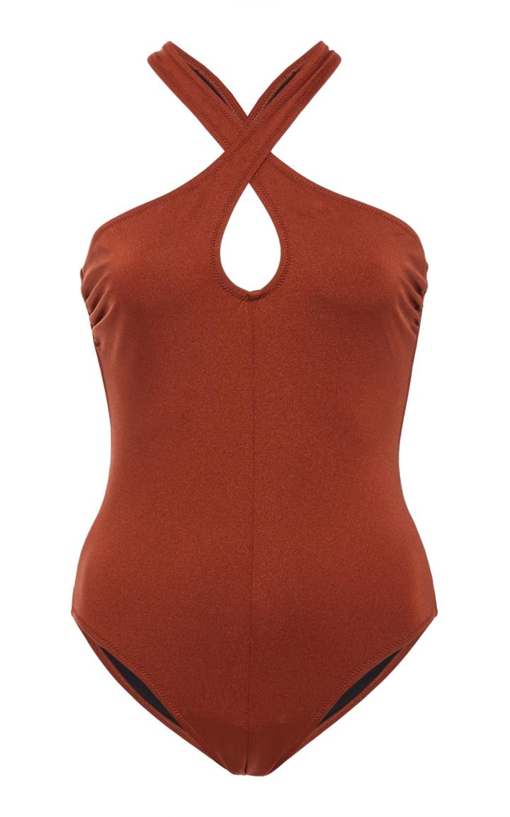 Solid & Striped Emmy Shiny One Piece Swimsuit