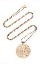 Noor Fares Inle Large Amulet Pendant In Grey Gold With Rose Cut Diamond & Diamonds