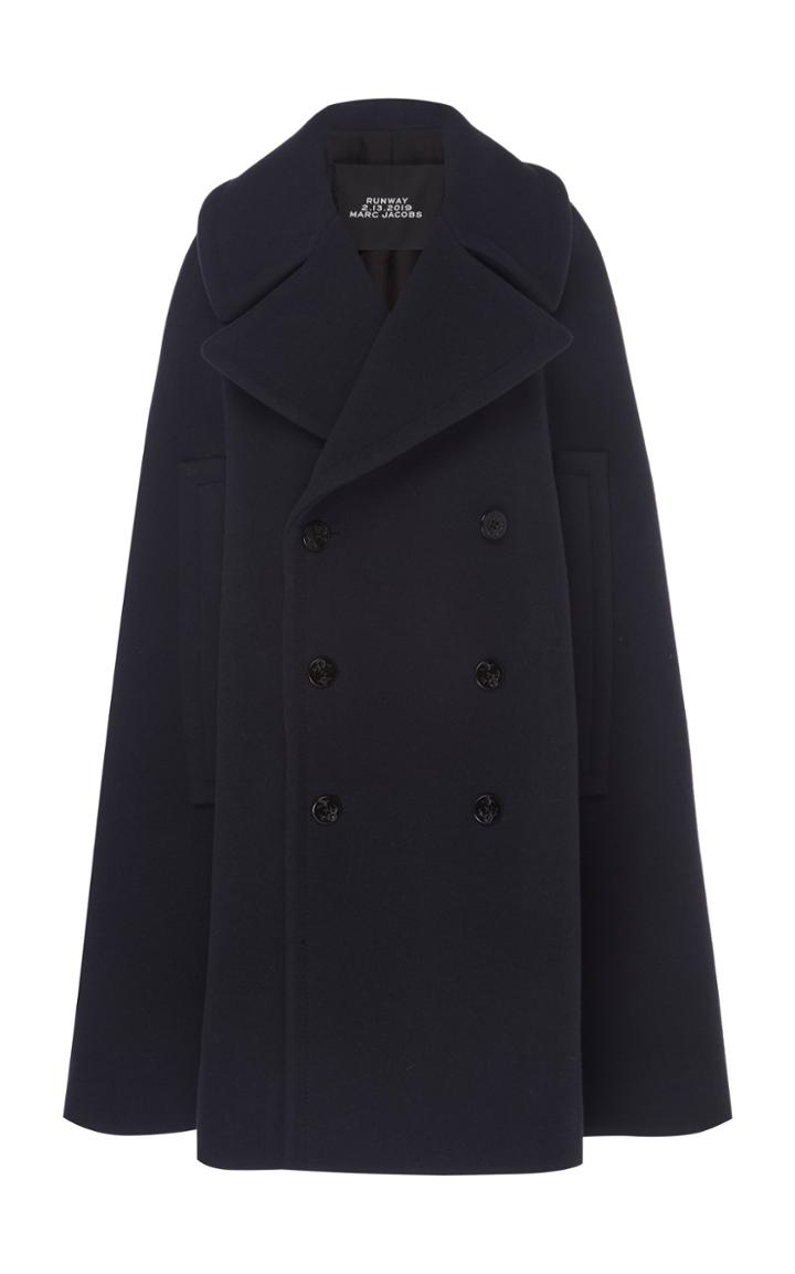 Marc Jacobs Collared Double-breasted Wool Cape