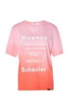 Proenza Schouler Pswl Logo-print Ombr Cotton-jersey T-shirt Size: Xs