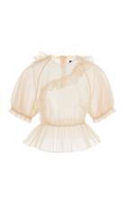 Moda Operandi Simone Rocha Sheer Puff Sleeve Top Size: 4