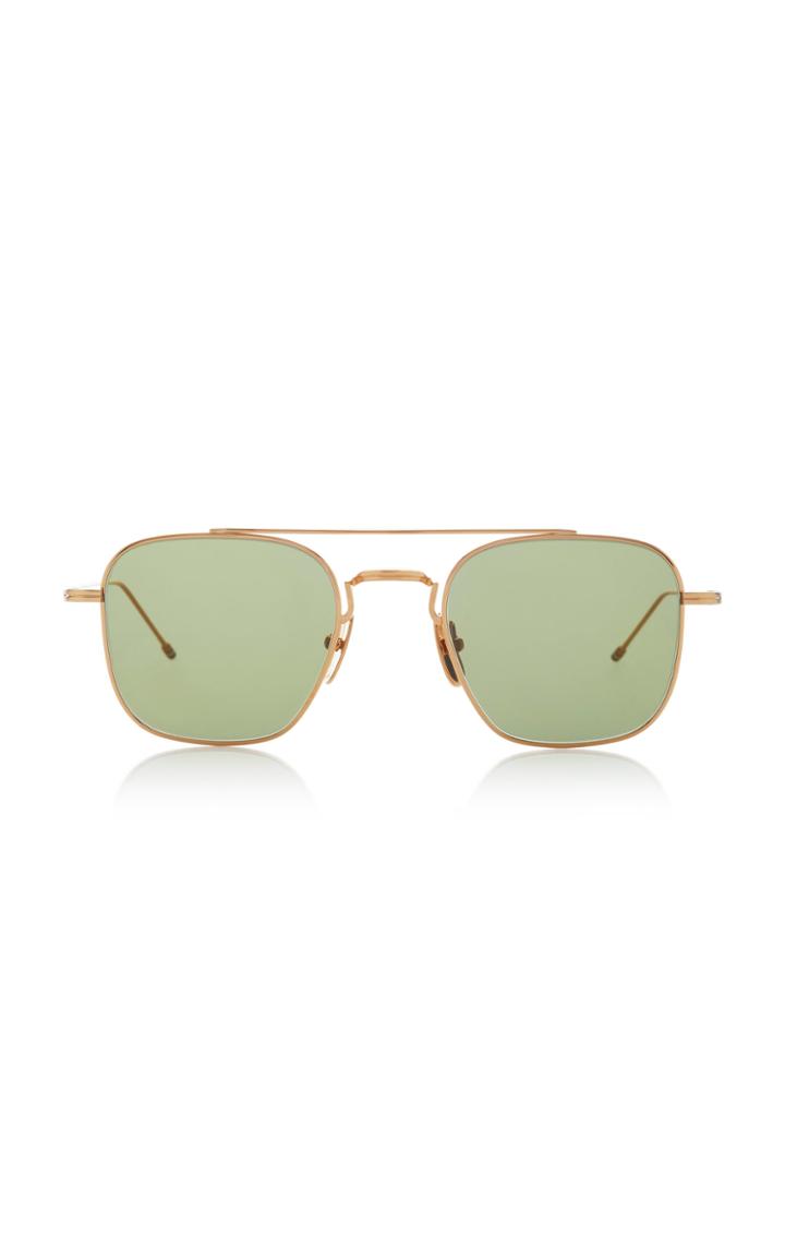Thom Browne Sun Square-frame Gold-tone Sunglasses
