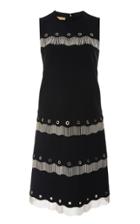 Michael Kors Collection Chain Fringe Tiered Shift