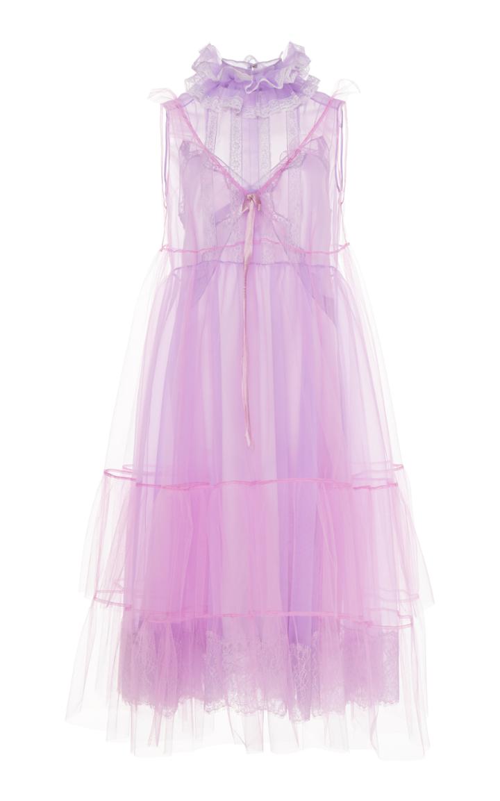Marc Jacobs Crinkled Semi-sheer Organza Dress