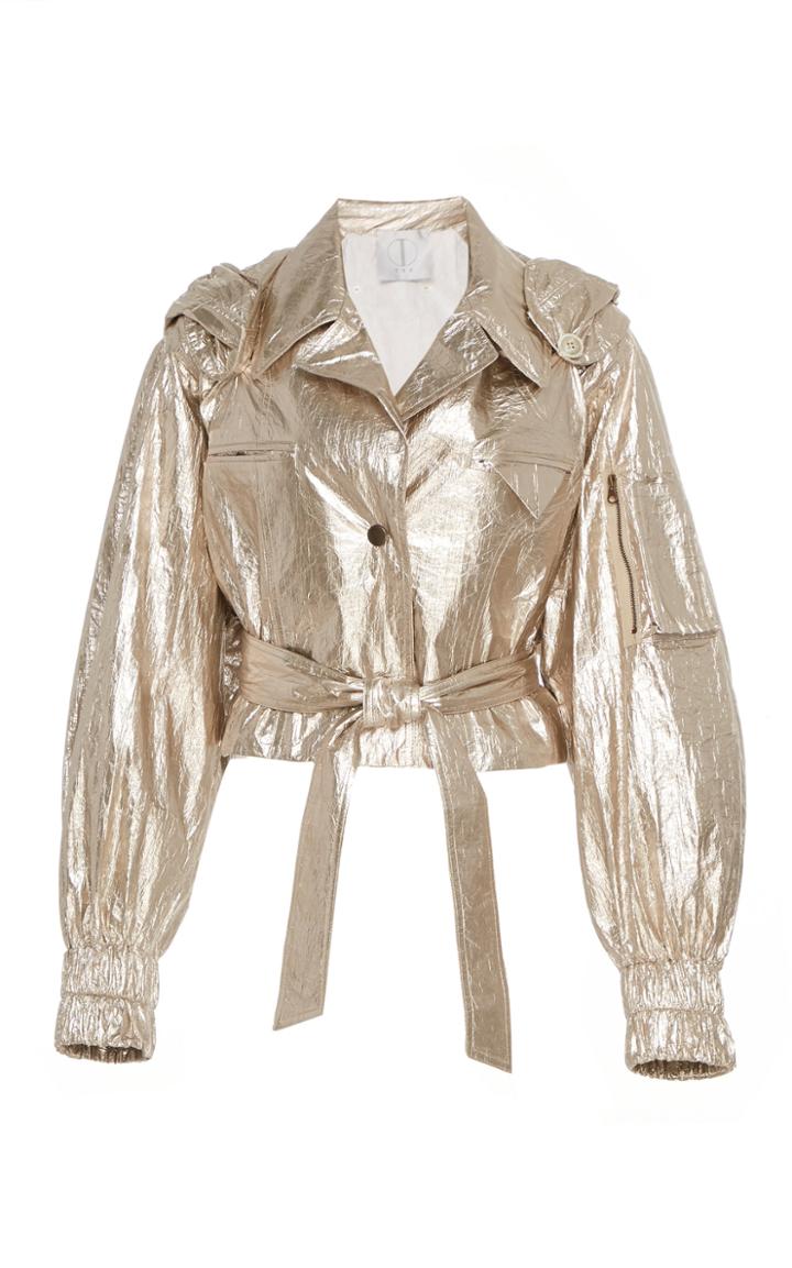Tre By Natalie Ratabesi Metallic Cropped Jacket
