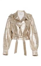 Tre By Natalie Ratabesi Metallic Cropped Jacket