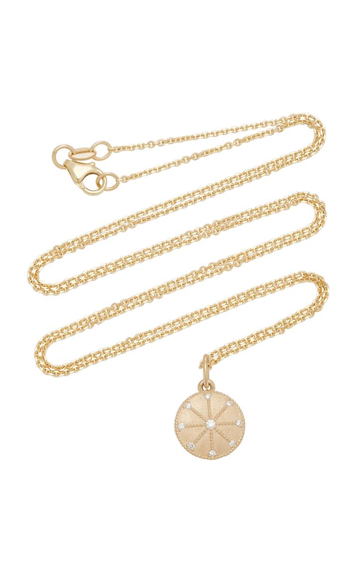 With Love Darling Wheel 14k Gold Necklace