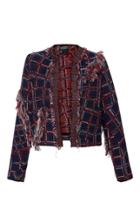 Cynthia Rowley Fringe Tweed Jacket