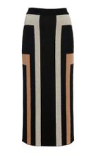 Victor Glemaud Geo Printed Merino Wool Midi Skirt