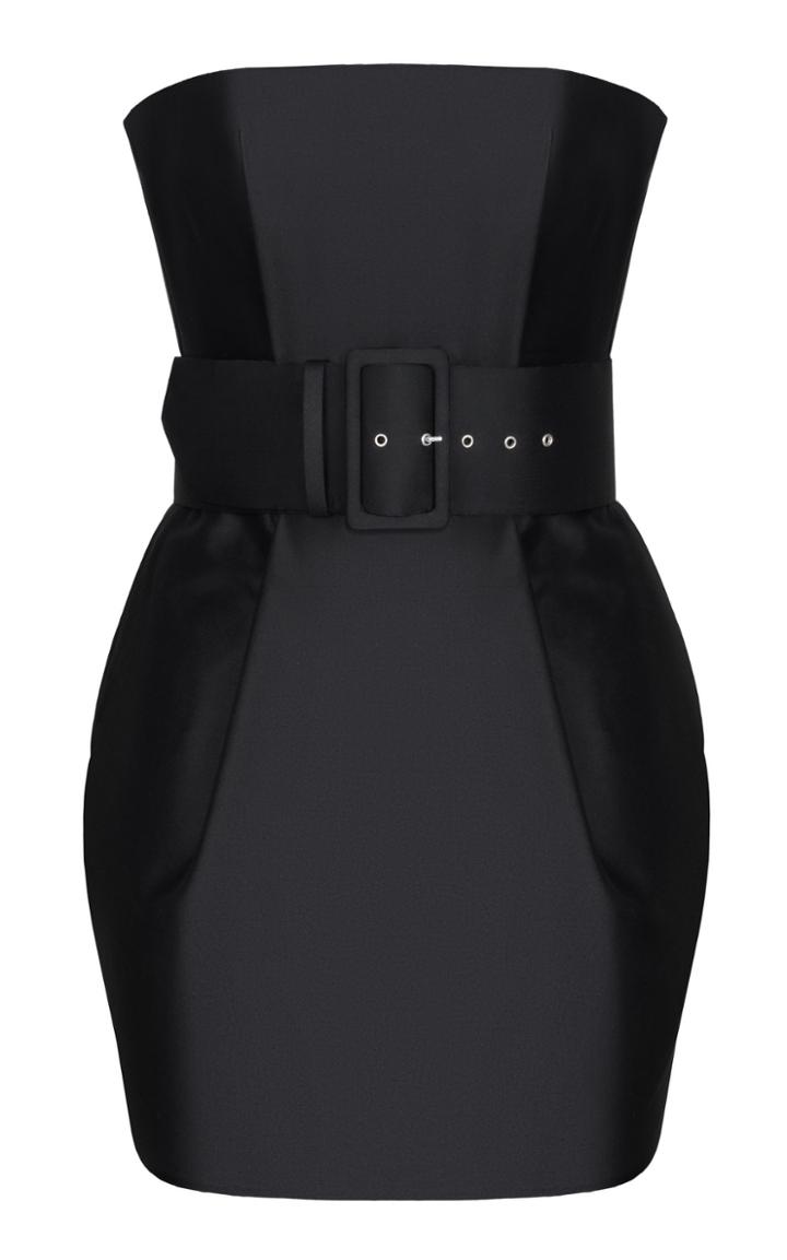 Rasario Strapless Silk Satin Dress