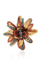 Erickson Beamon Blue Vermeil Bouquet 24k Gold-plated Crystal Brooch