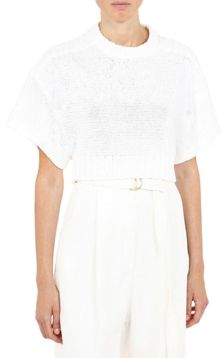 Moda Operandi Philosophy Di Lorenzo Serafini Cotton Blend Lace Overlay Short Sleeve