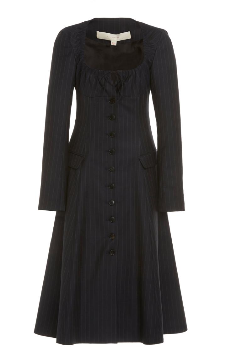 Moda Operandi By Any Other Name Pinstriped Wool Dress