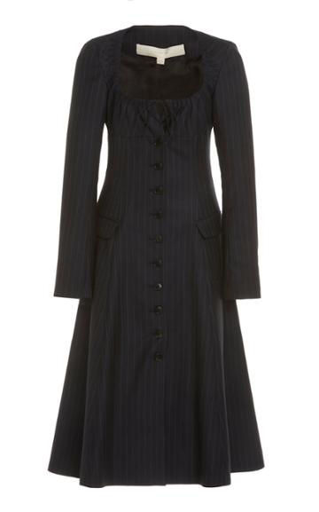 Moda Operandi By Any Other Name Pinstriped Wool Dress