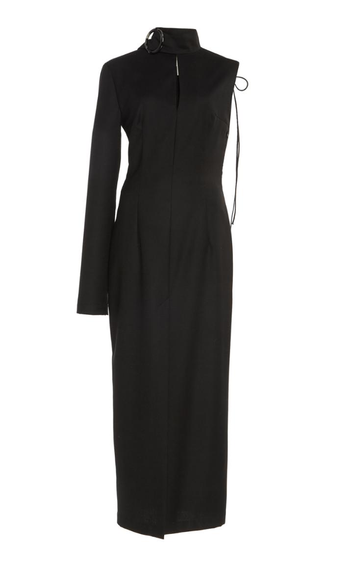 Matriel One Sleeve Wool Dress