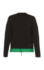 Prada Black Knit Sweatshirt With Nylon Waistband