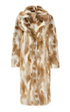 Nili Lotan Simon Oversized Multi-colored Faux Fur Coat