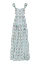 Markarian Arabella Ruffled Floral-print Crepe De Chine Gown