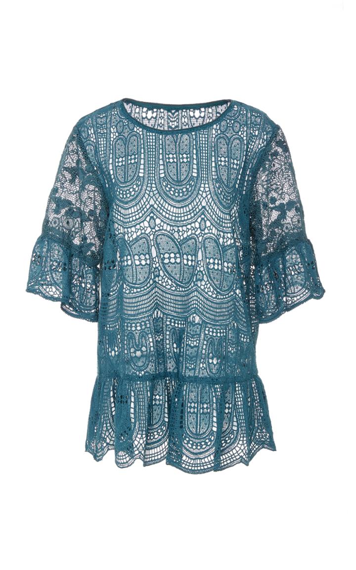 Anna Sui Cupids Clouds Lace Top